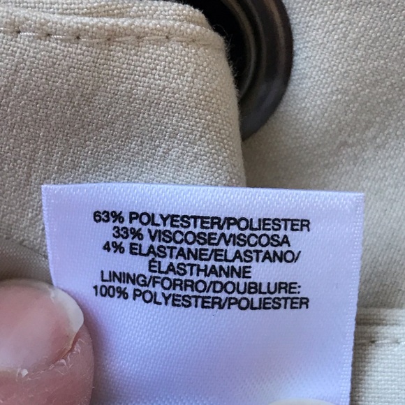 Jones Studio Separates Cream Open Blazer Silver Open Rings At Bottom Sz … - Picture 10 of 13